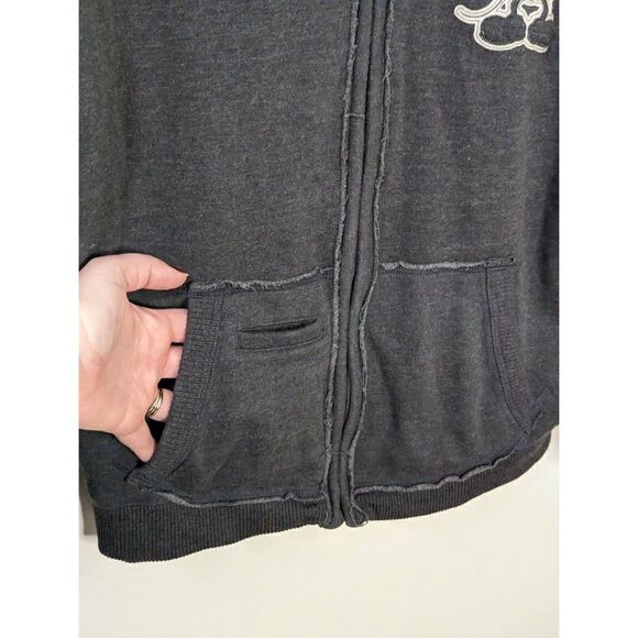 Disneyland Parks Gray Mickey Mouse 55th Anniversary Full Zip Sweatshirt - Size M - Picture 3 of 9